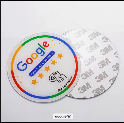 NFC Business sticker (google tap to review) (white)