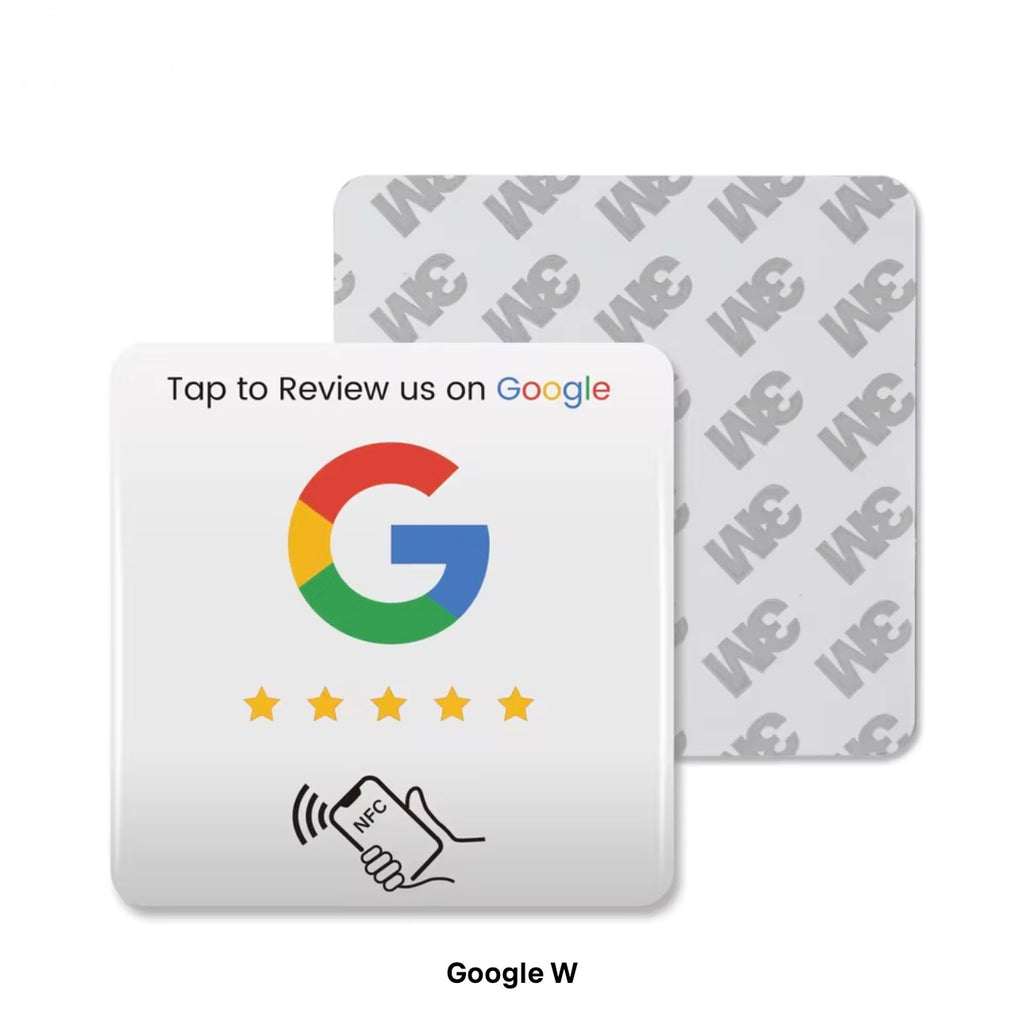 NFC Business sticker (google tap to review) (white)