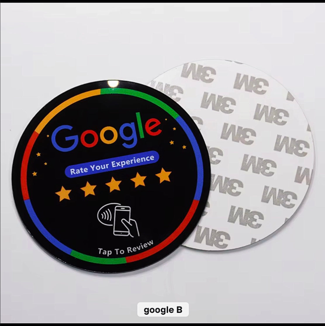 NFC business sticker (google tap to review) (black)
