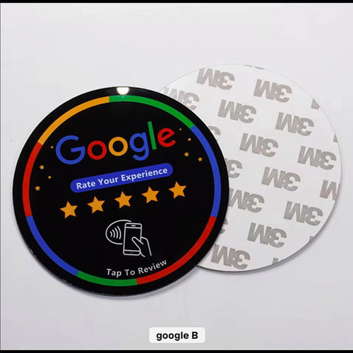 NFC business sticker (google tap to review) (black)